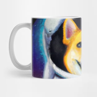 Corgi Space Rainbow Astronaut Mug